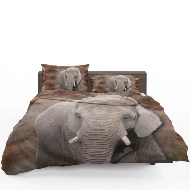 3D Elephant Majestic African Beauty Bedding Set