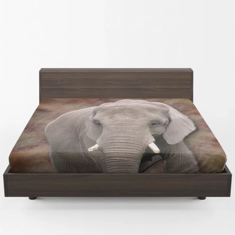 3D Elephant Majestic African Beauty Fitted Sheet