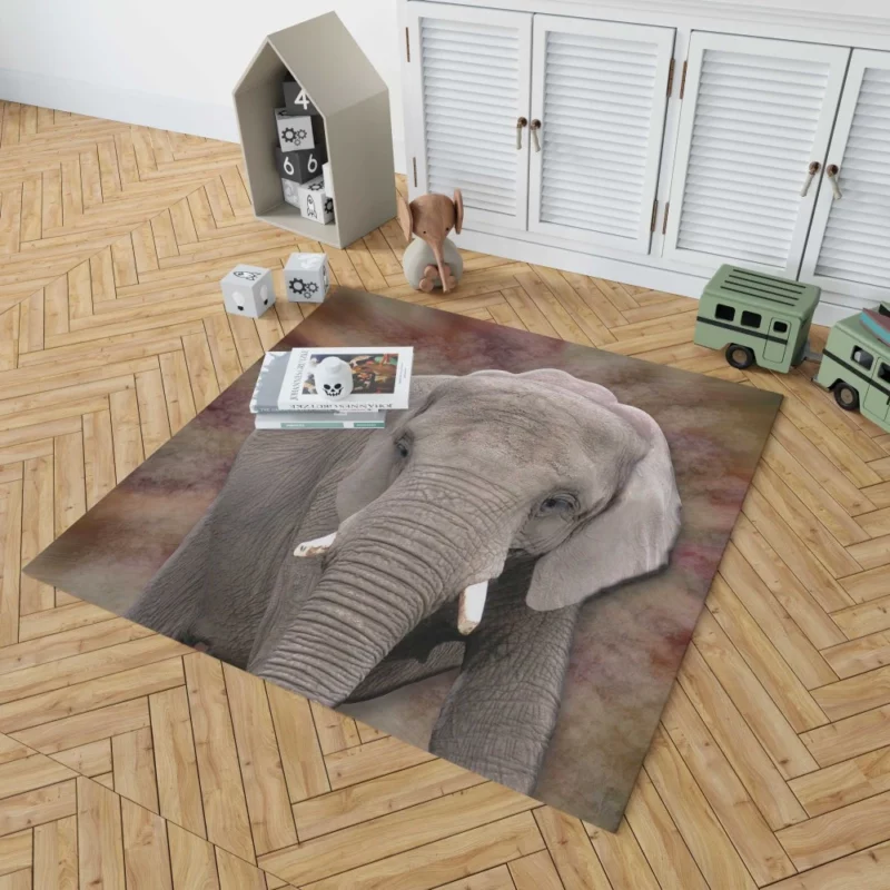 3D Elephant Majestic African Beauty Rug 1