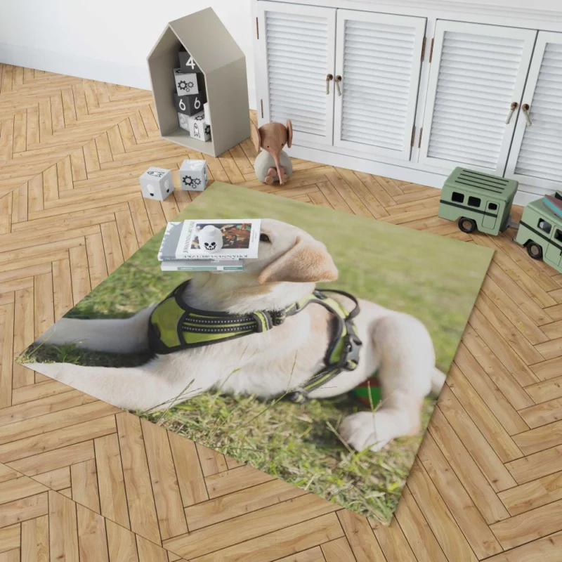 Adorable Labrador Pup Innocent Whimsy Rug 1