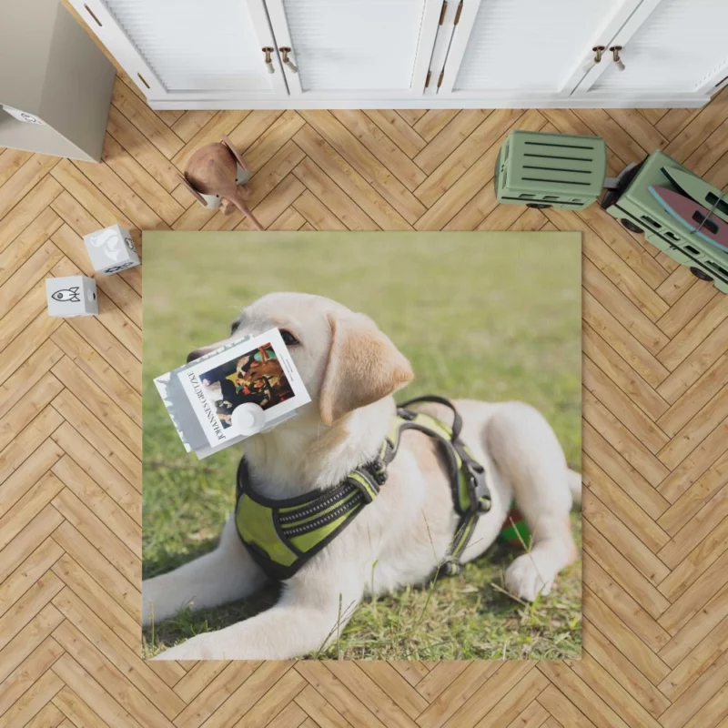 Adorable Labrador Pup Innocent Whimsy Rug