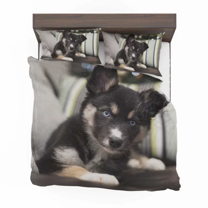 Adorable Puppy Playful Muzzle Bedding Set 1