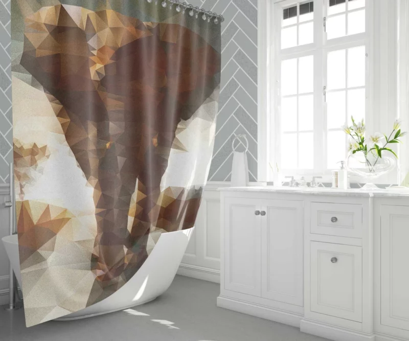 African Bush Elephant Grand Wilderness Shower Curtain 1