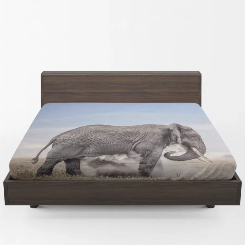 African Bush Elephant Majestic Wilderness Fitted Sheet