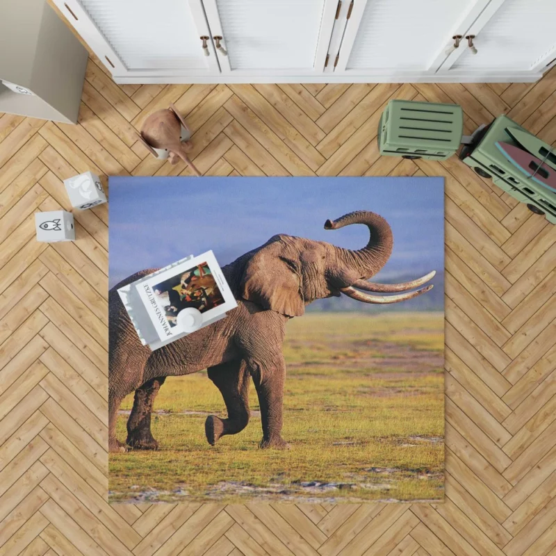 African Bush Elephant Mighty Wilderness Rug