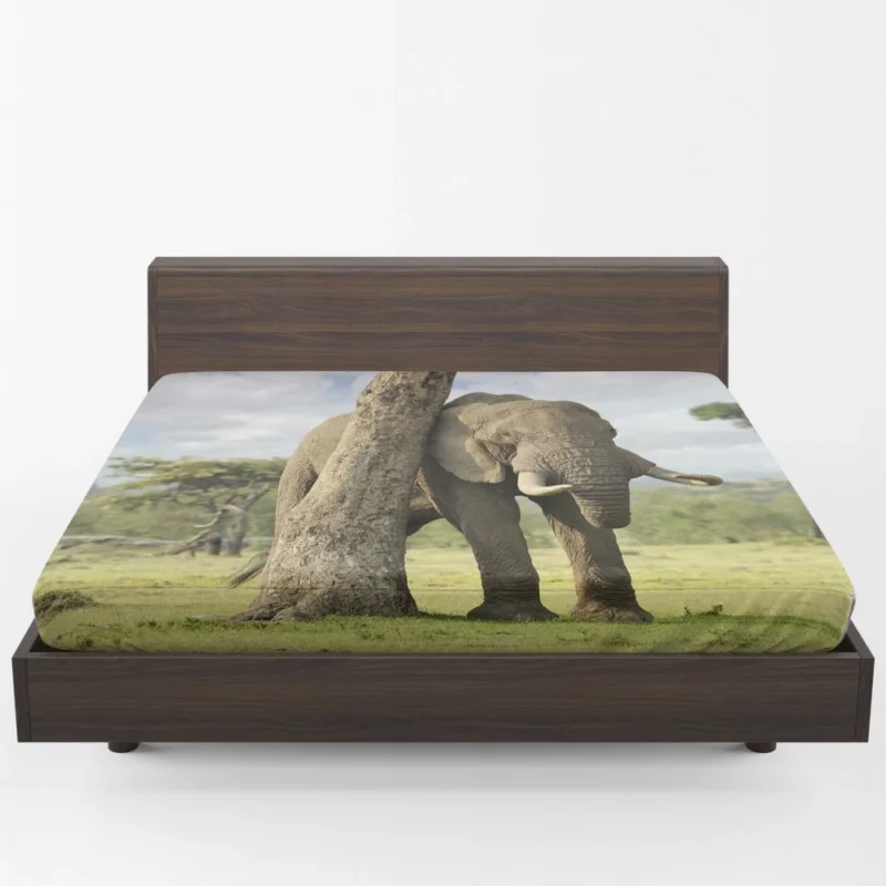 African Bush Elephant Wild Majesty Fitted Sheet