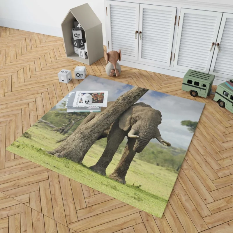 African Bush Elephant Wild Majesty Rug 1