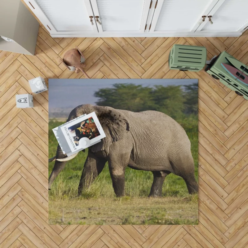 African Bush Elephant Wilderness Majesty Rug