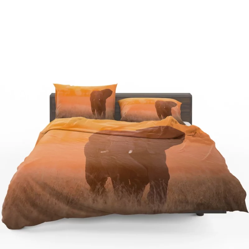 African Elephant Sunset Grace Bedding Set