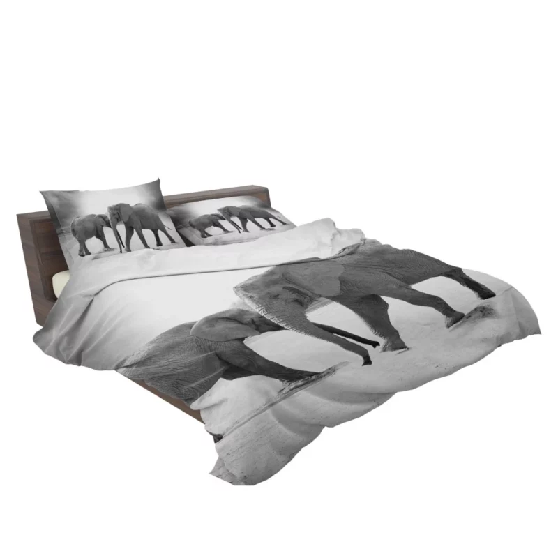 African Elephant in Monochrome Enigmatic Grace Bedding Set 2