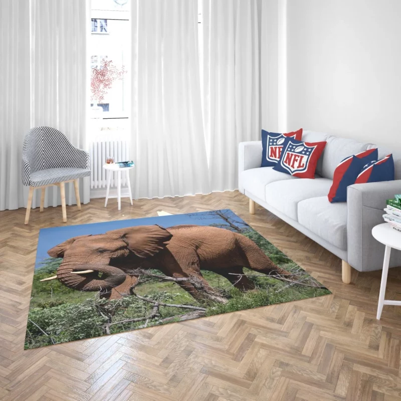 African Elephant in Natural Glory Rug 2