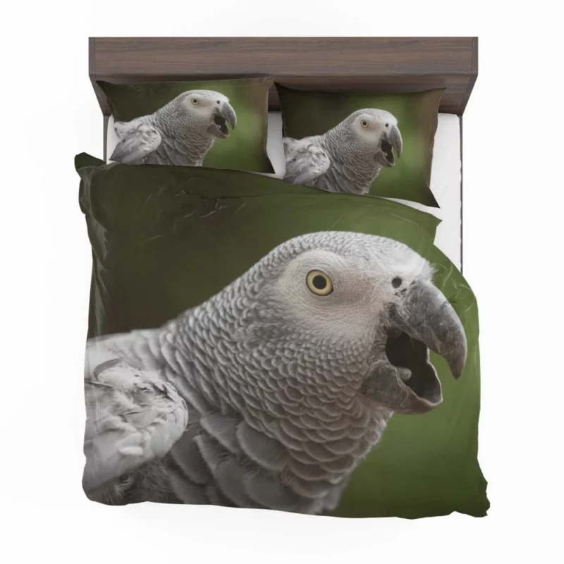 African Grey Parrot Clever Companion Feathered Friend Bedding Set 1