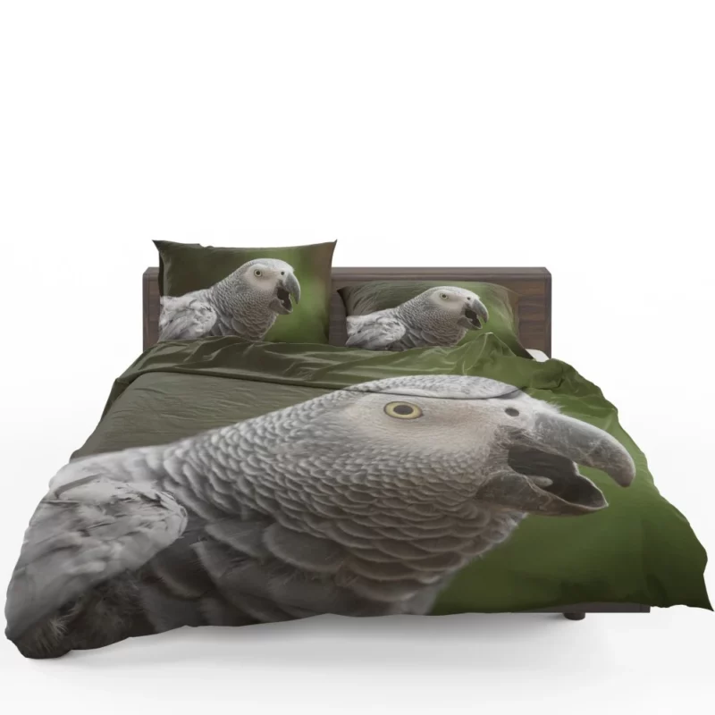 African Grey Parrot Clever Companion Feathered Friend Bedding Set