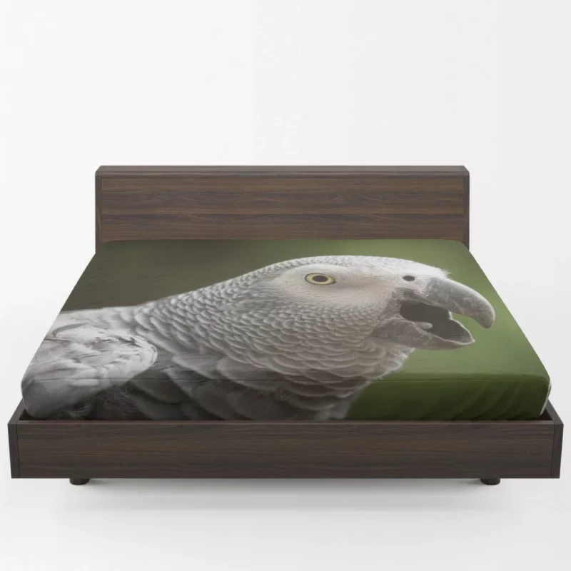 African Grey Parrot Clever Companion Feathered Friend Fitted Sheet