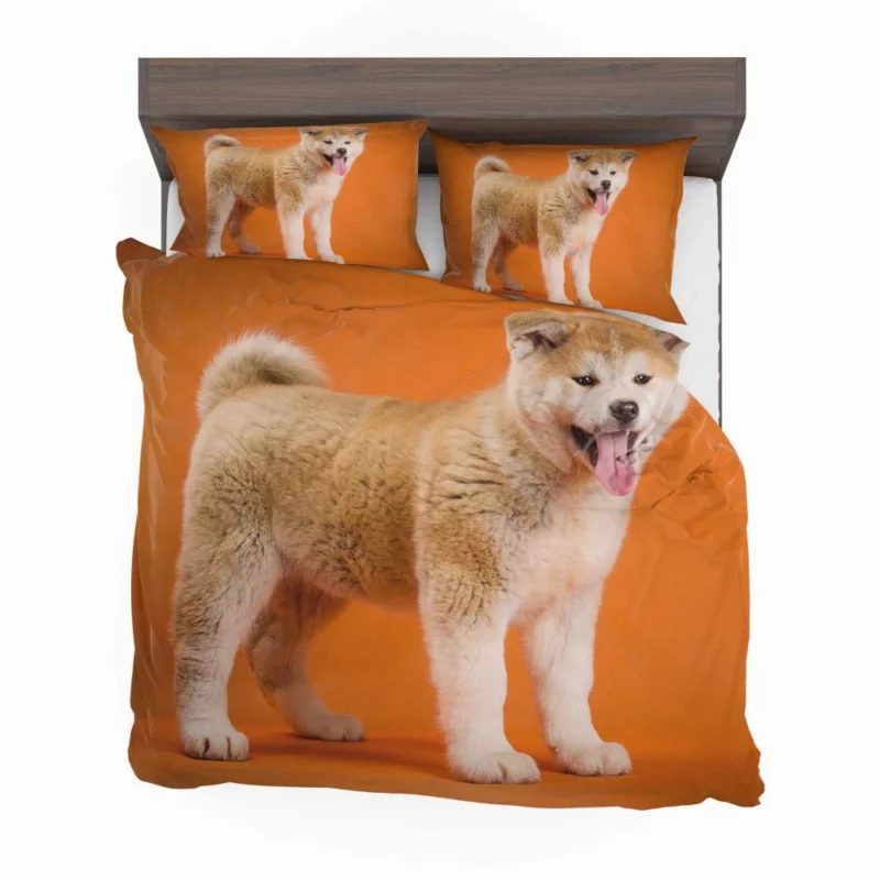 Akita Noble Demeanor Loyal Guardian Bedding Set 1