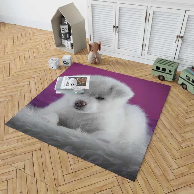 Akita Puppy Captivating Innocence Rug 1