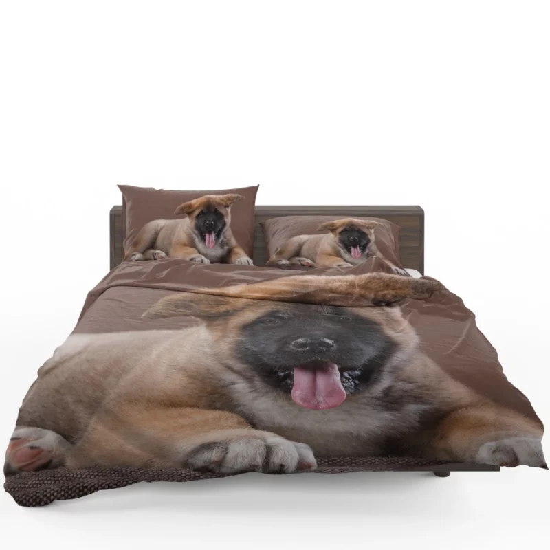 Akita Puppy Furry Innocence Bedding Set