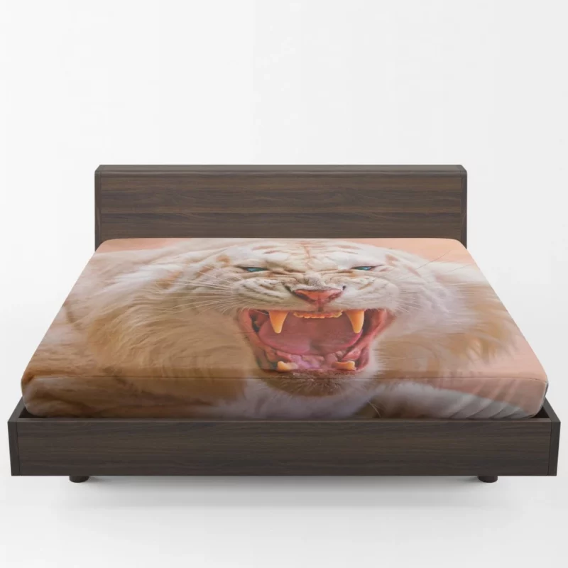 Albino Majesty White Tiger Elegance Fitted Sheet