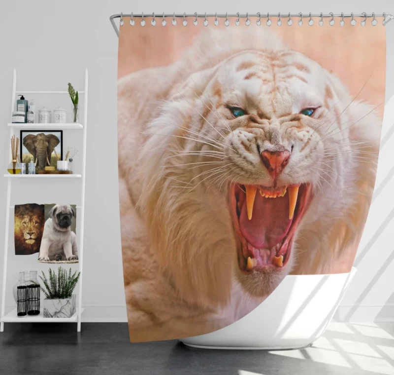 Albino Majesty White Tiger Elegance Shower Curtain