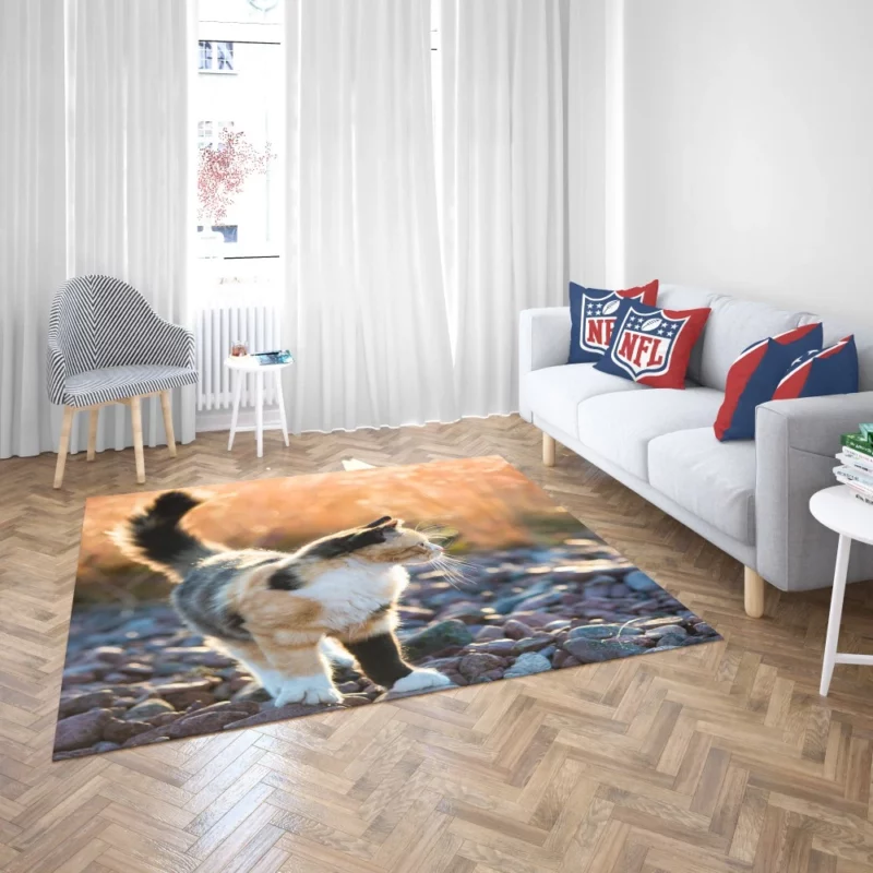 Alluring Cat Expression Rug 2