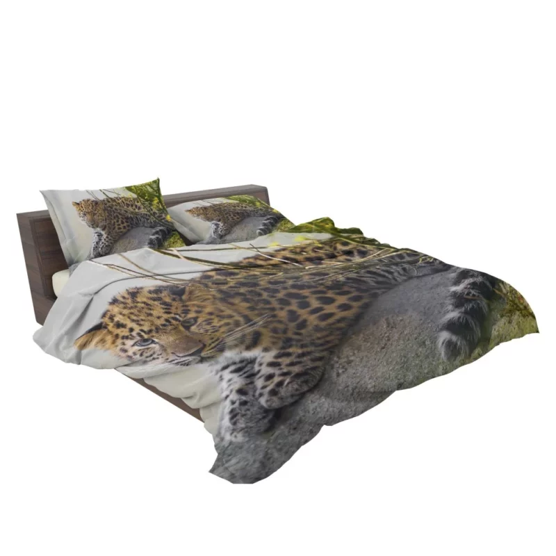 Amur Leopard Regal Stare Elusive Majesty Bedding Set 2