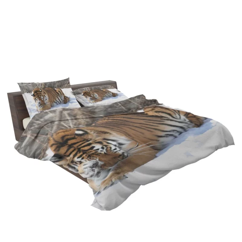 Amur Tiger Snowy Majesty Wilderness Gaze Bedding Set 2