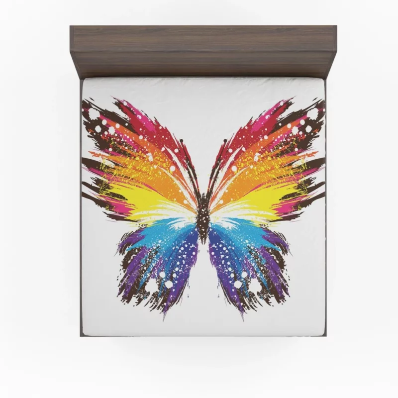 Artistic Butterfly Abstract Elegance Fitted Sheet 1