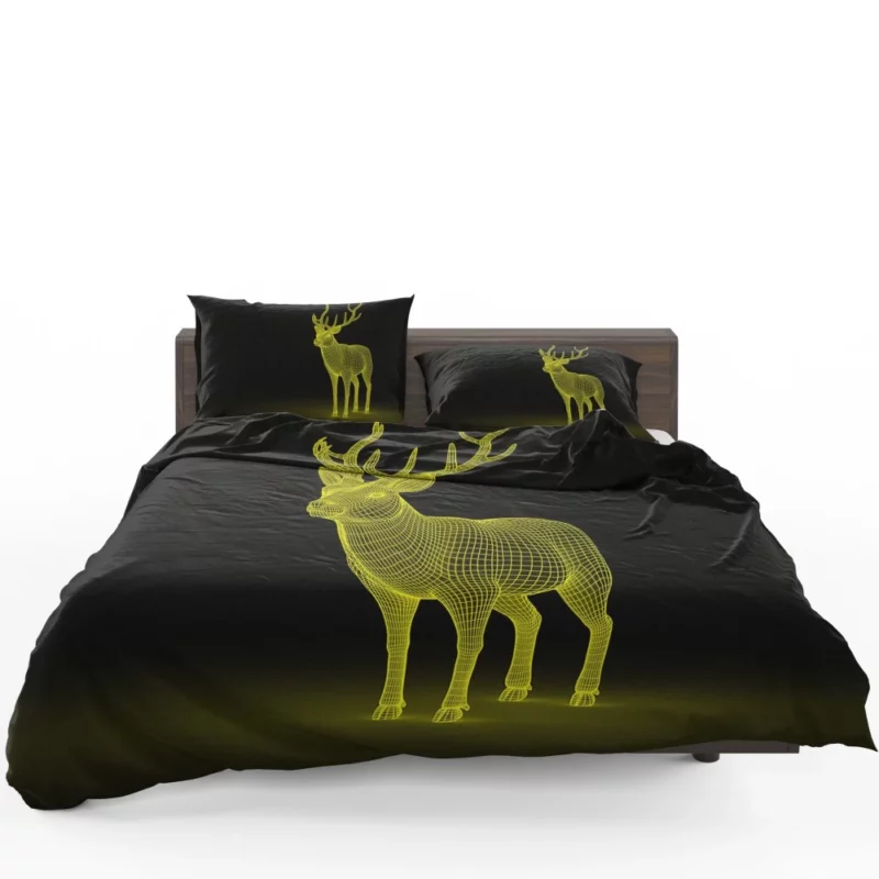 Artistic Deer in Vibrant Hues Bedding Set