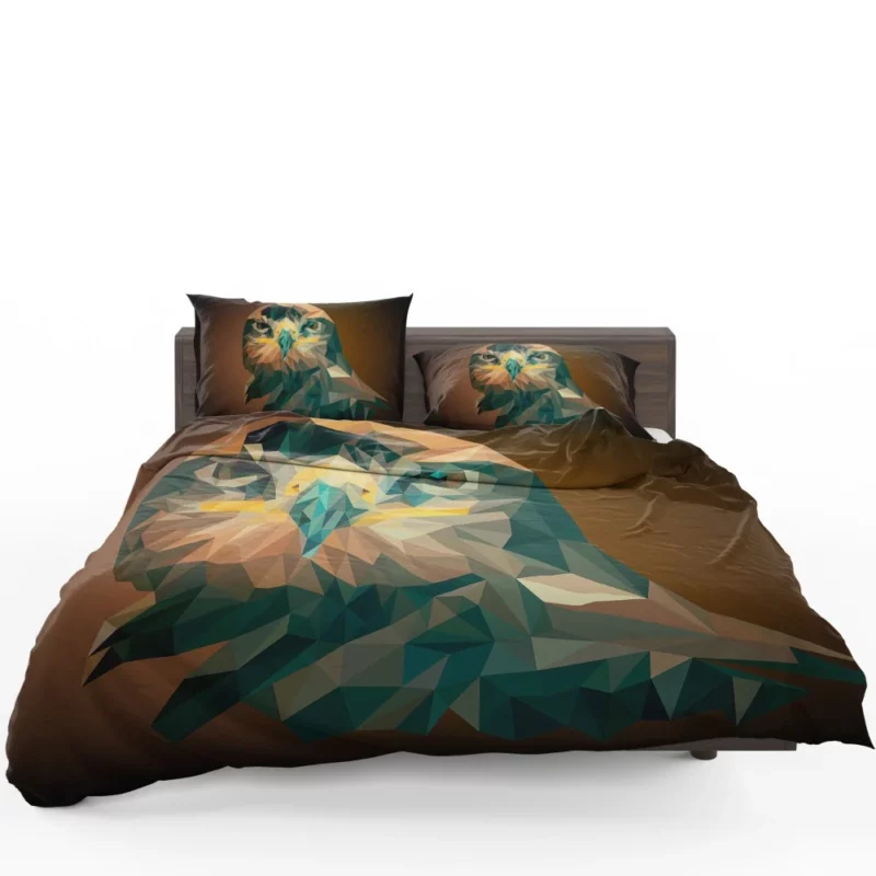 Artistic Eagle Minimalist Elegance Geometric Bird Bedding Set