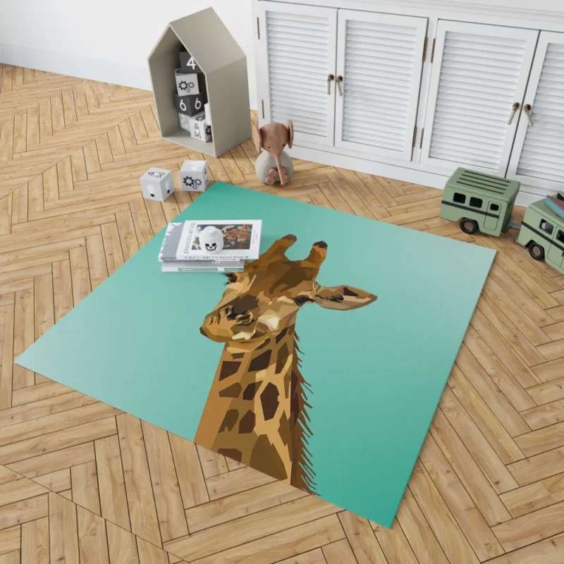 Artistic Interpretation Majestic Giraffe Rug 1