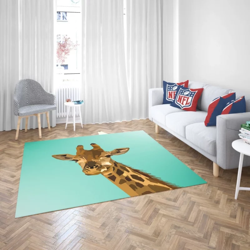 Artistic Interpretation Majestic Giraffe Rug 2