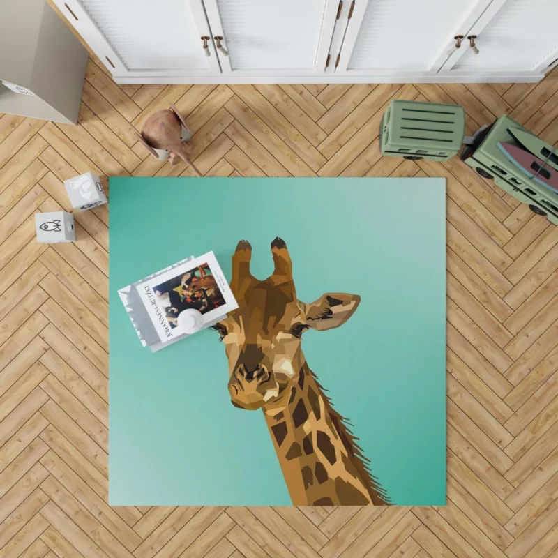 Artistic Interpretation Majestic Giraffe Rug