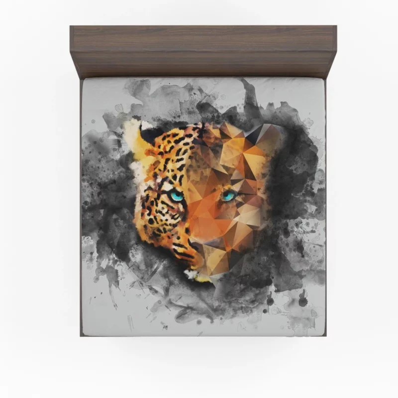 Artistic Leopard Faceted Intrigue Fitted Sheet 1