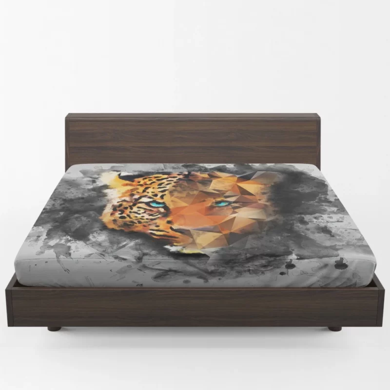 Artistic Leopard Faceted Intrigue Fitted Sheet