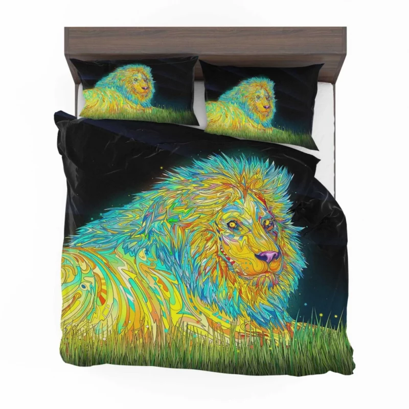 Artistic Lion Bold Strokes Wilderness Spirit Bedding Set 1