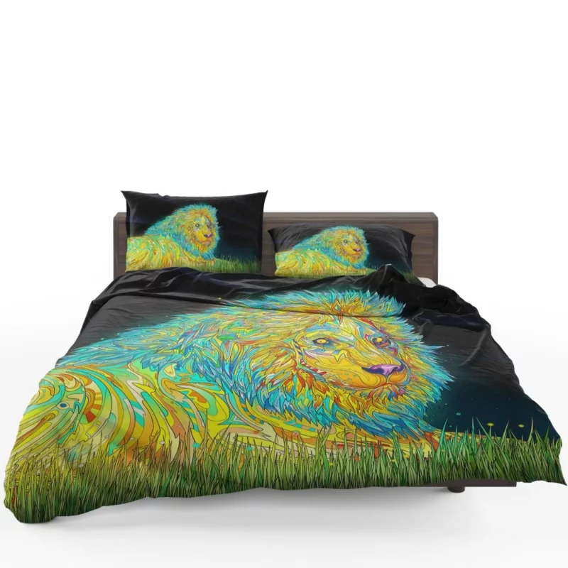 Artistic Lion Bold Strokes Wilderness Spirit Bedding Set