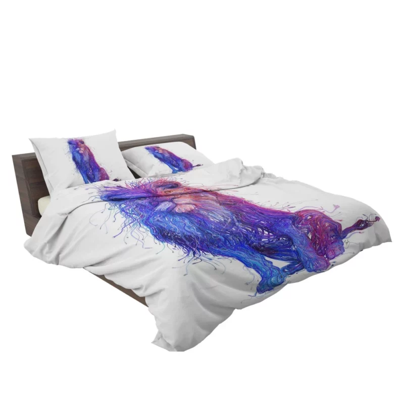 Artistic Lion Enigmatic Wilderness Bedding Set 2