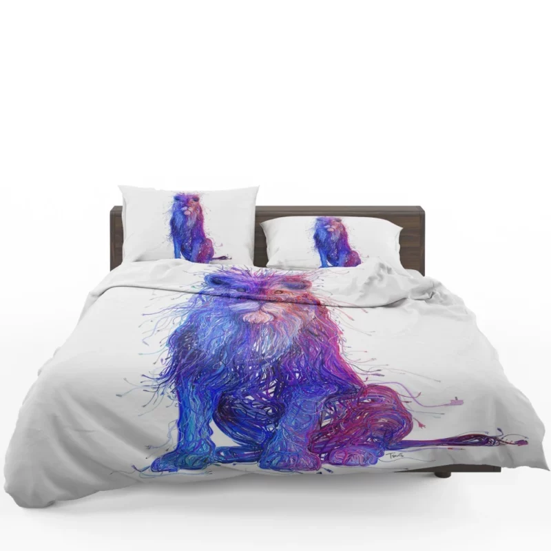 Artistic Lion Enigmatic Wilderness Bedding Set