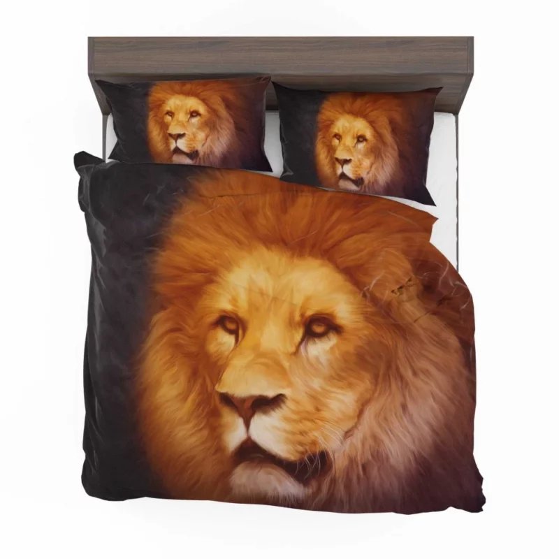 Artistic Lion Portrait Majestic Splendor Bedding Set 1