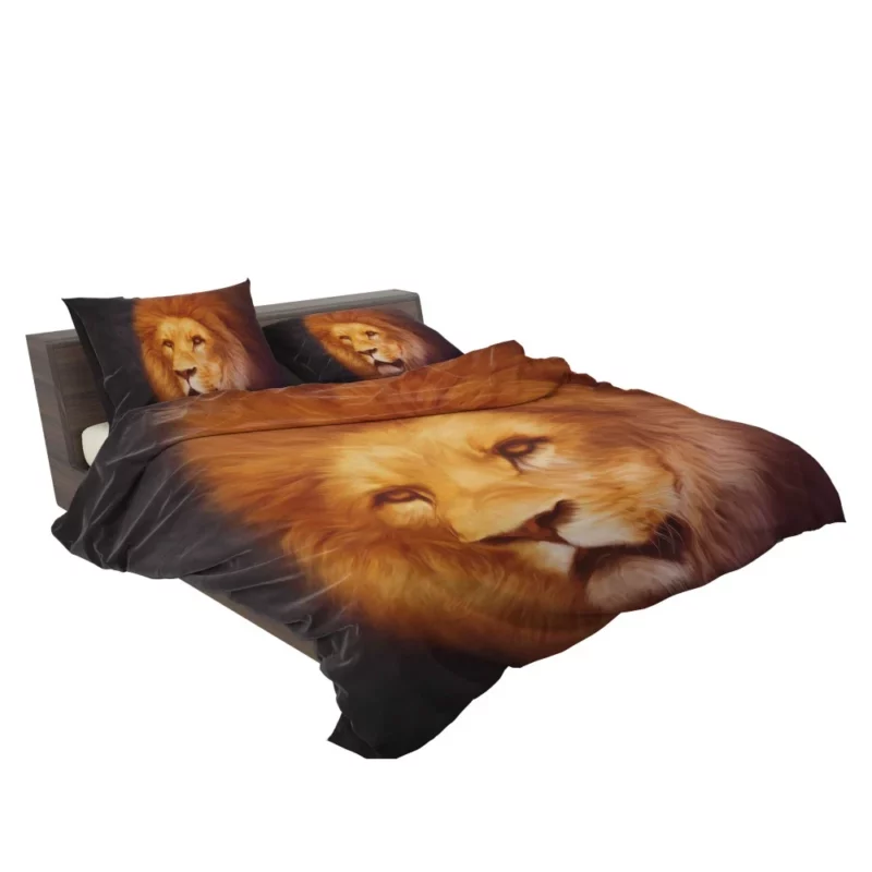 Artistic Lion Portrait Majestic Splendor Bedding Set 2