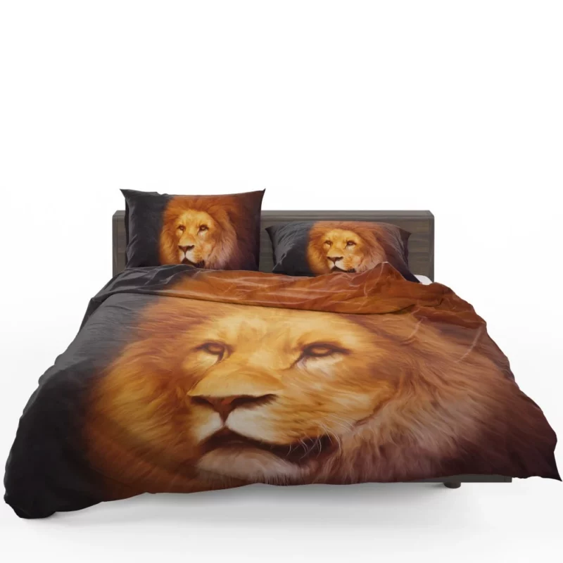 Artistic Lion Portrait Majestic Splendor Bedding Set