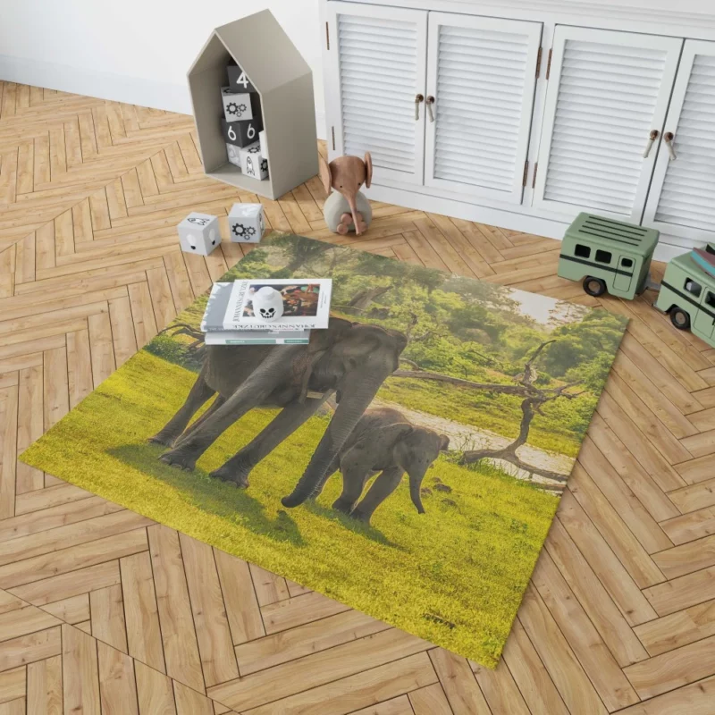 Asian Elephant Cuteness Rug 1