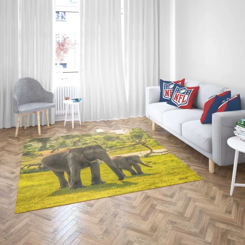 Asian Elephant Cuteness Rug 2