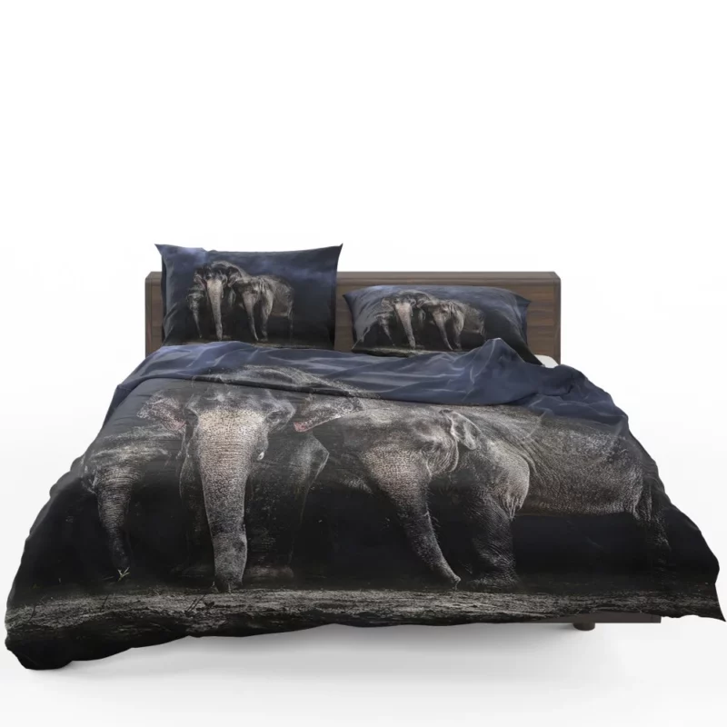 Asian Elephant Grandeur Wildlife Splendor Bedding Set