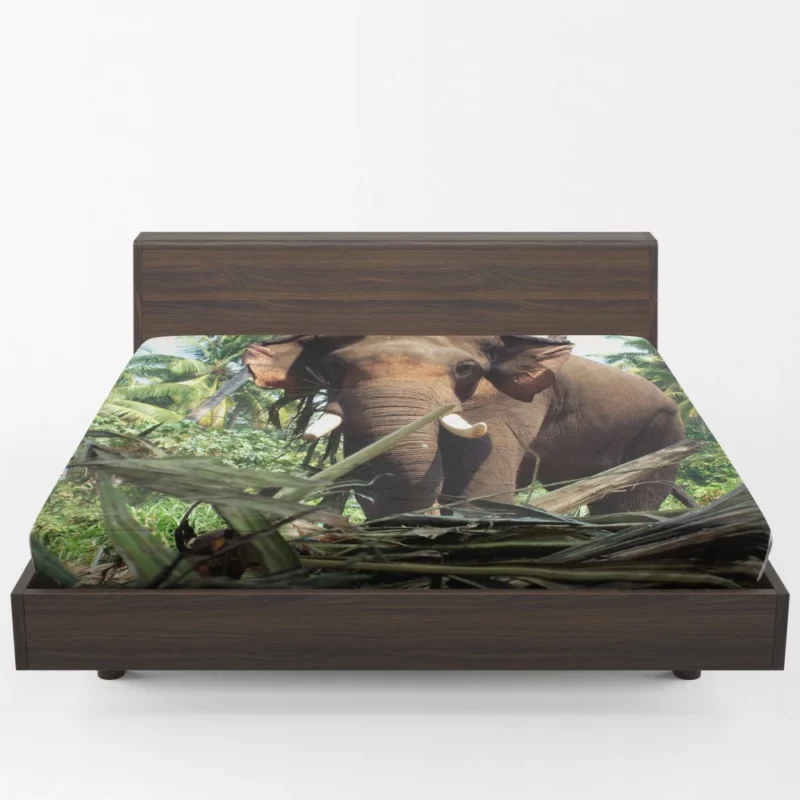 Asian Elephant Majesty Graceful Giants Fitted Sheet