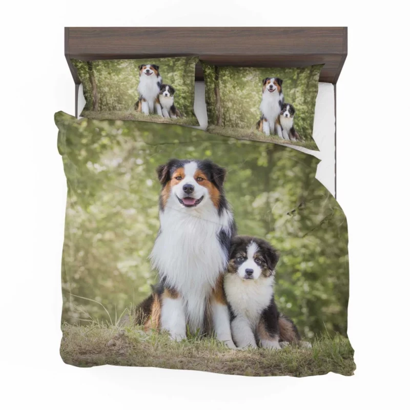 Aussie Shepherd Father and Son Bonding Duo Bedding Set 1