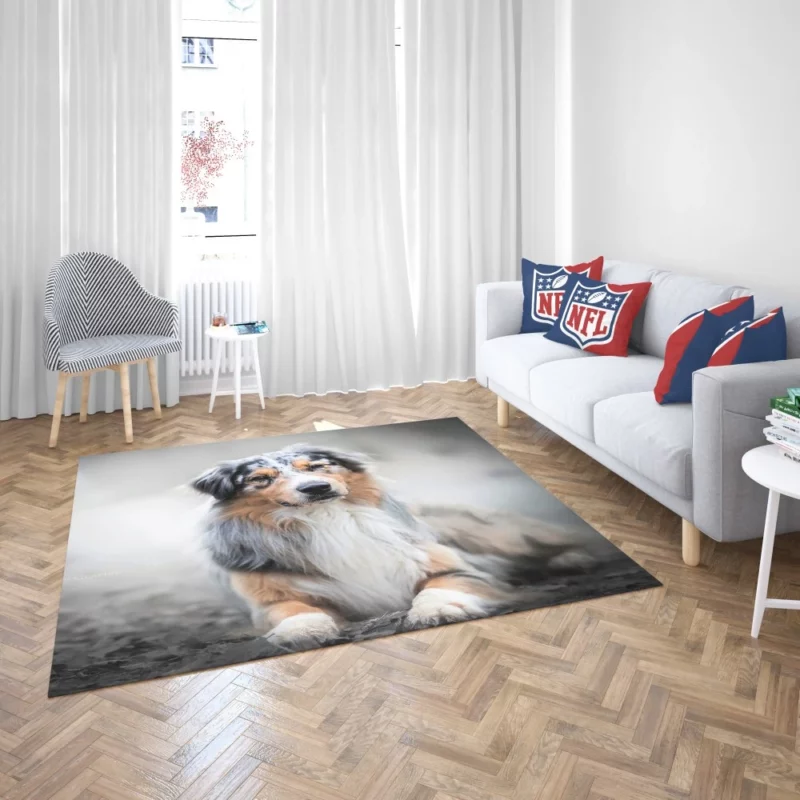 Australian Shepherd Adorable Charm Rug 2