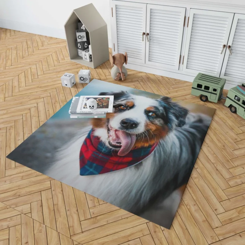 Australian Shepherd Blue-Eyed Aura Rug 1