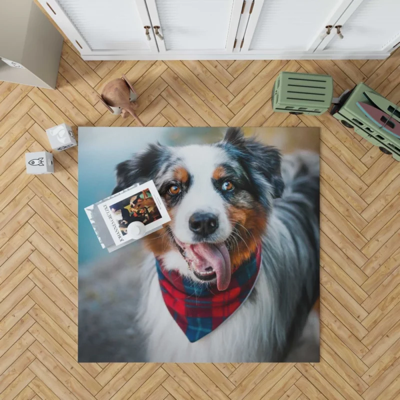 Australian Shepherd Blue-Eyed Aura Rug