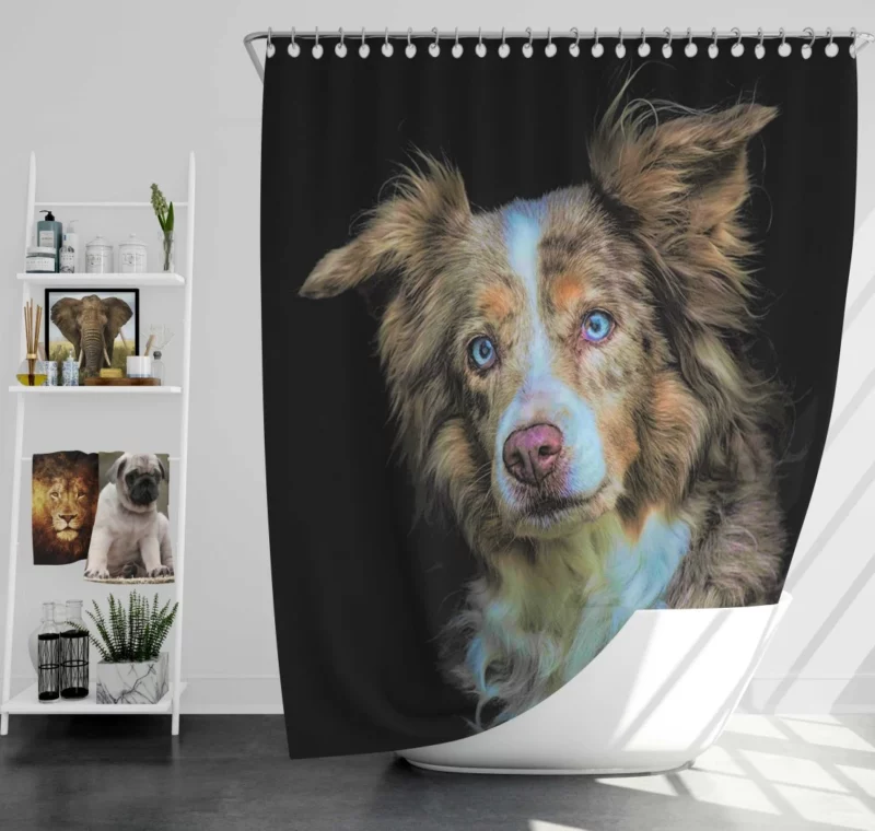 Australian Shepherd Blue-Eyed Wonder Shower Curtain